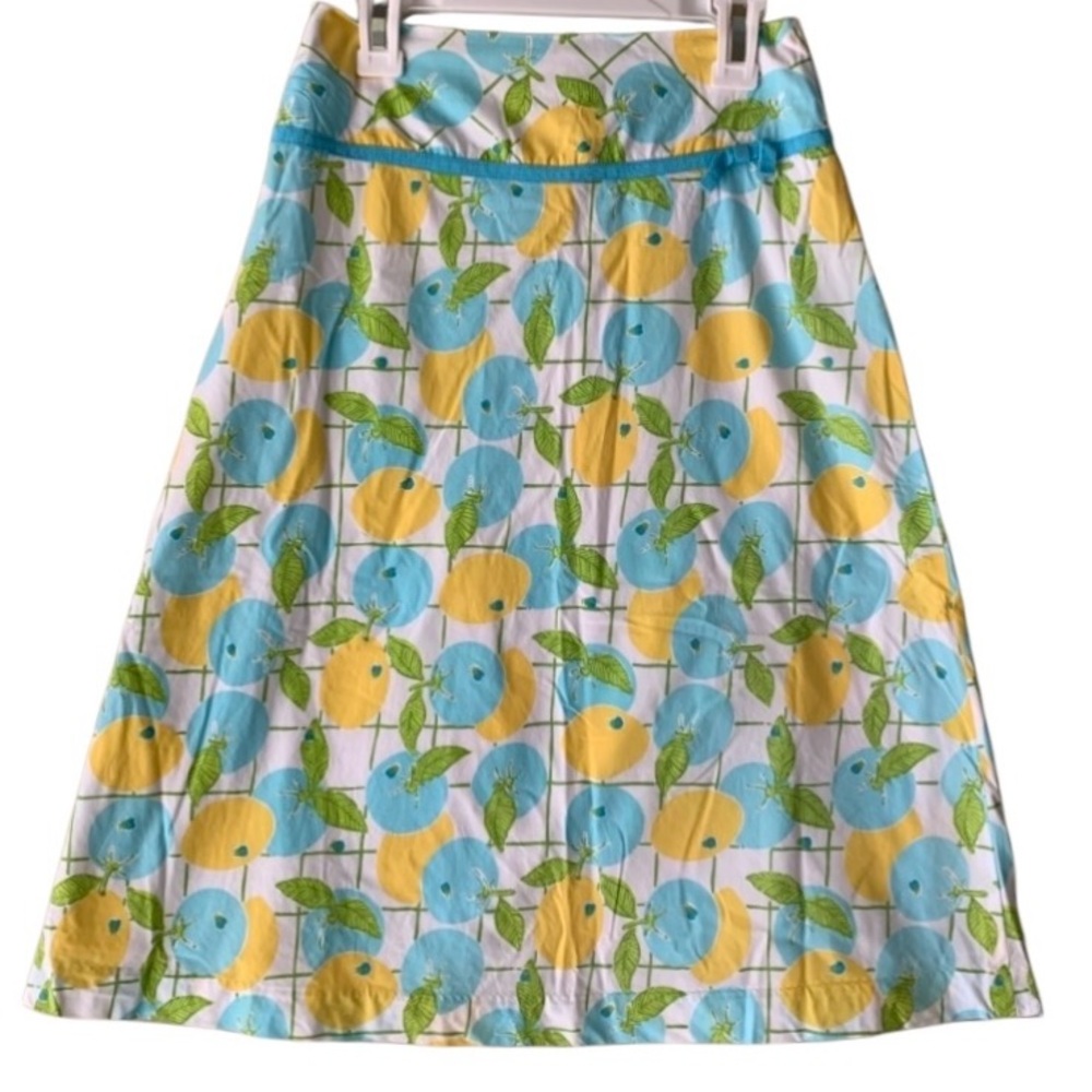 Women’s Lilly Pulitzer A Lined Skirt Citrus Print Lemon Blueberry Size 0